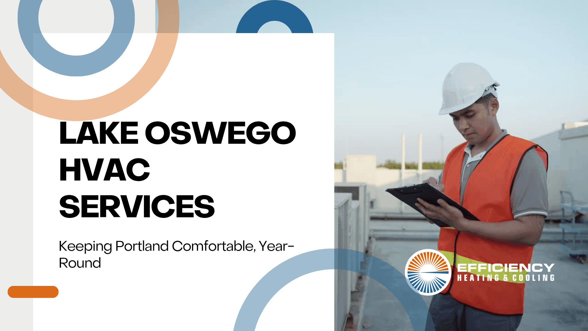 Aerial view of Lake Oswego, Oregon - HVAC service area