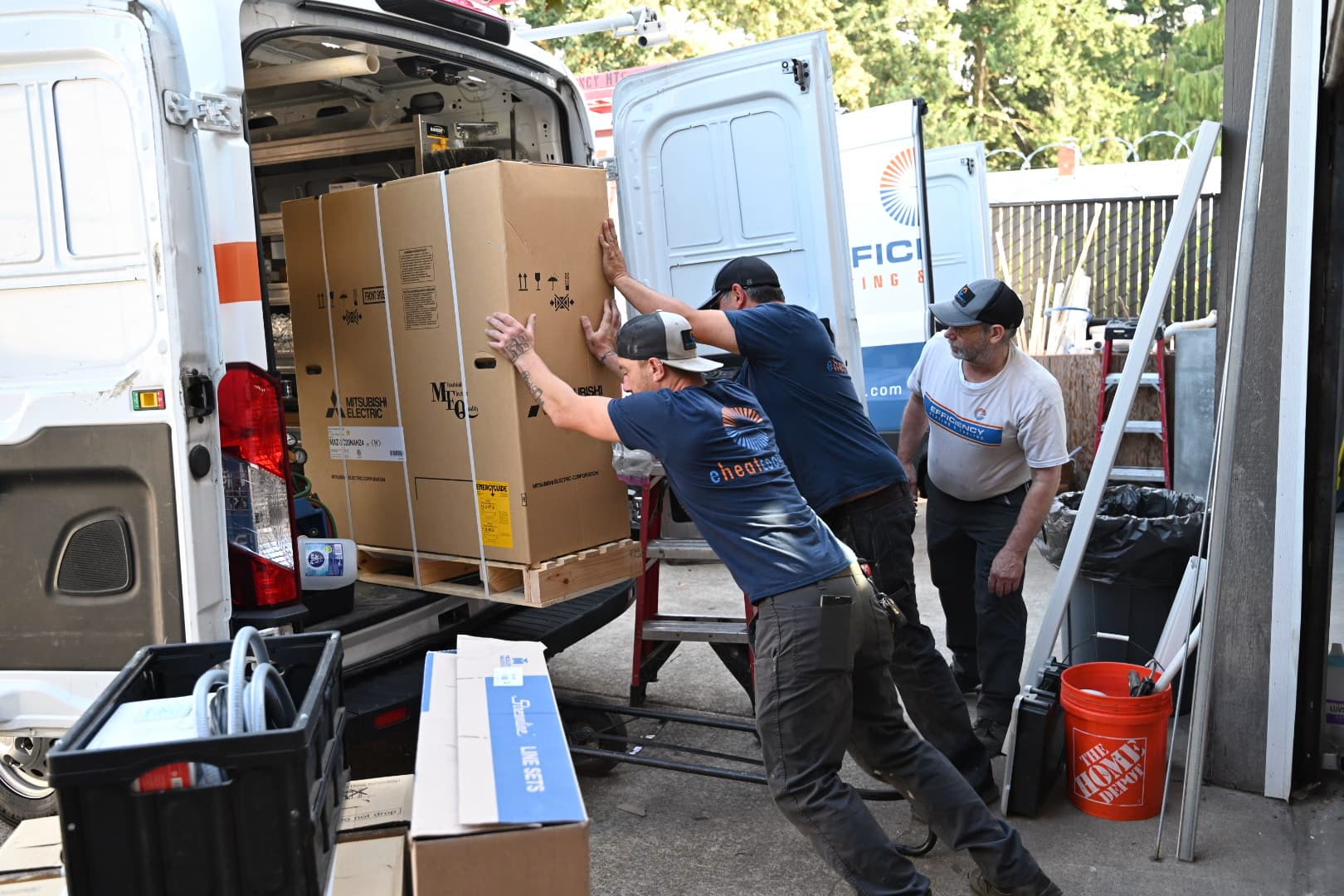 Mini-split installation by Efficiency Heating & Cooling