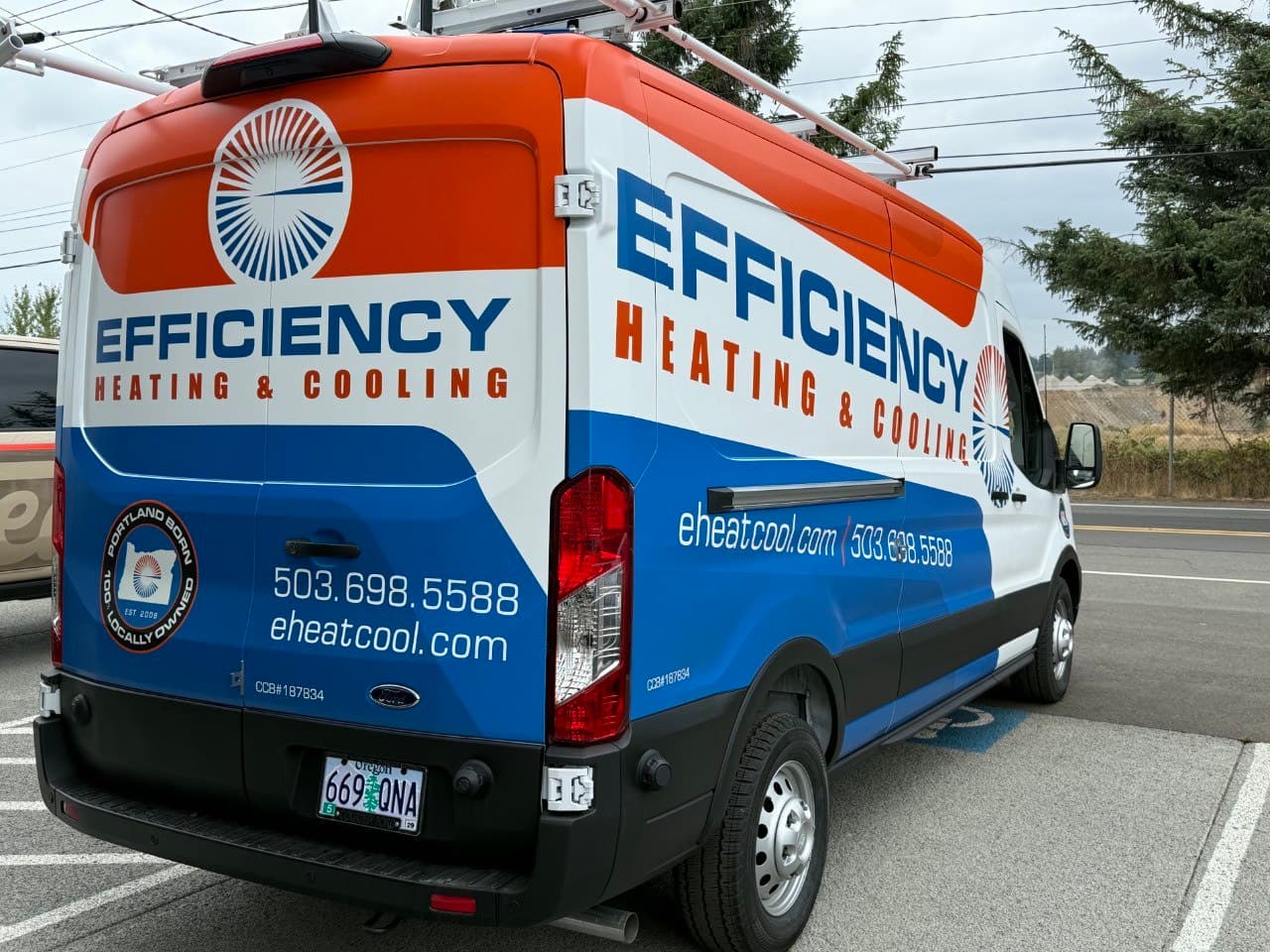 Professional HVAC installation work