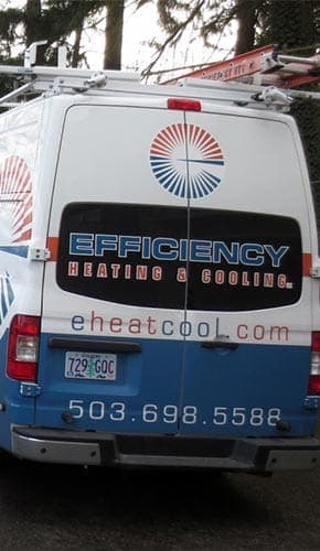 Efficiency Heating & Cooling service van